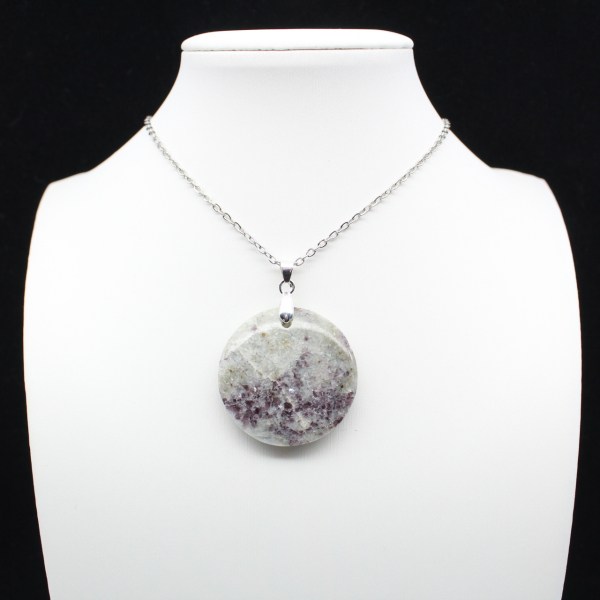 Lepidolite Round Pendant