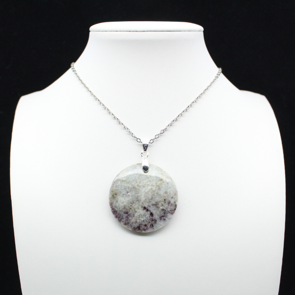 Lepidolite Round Pendant