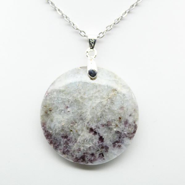 Lepidolite Round Pendant