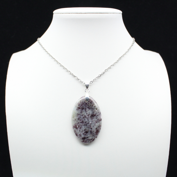 Lepidolite Oval Pendant