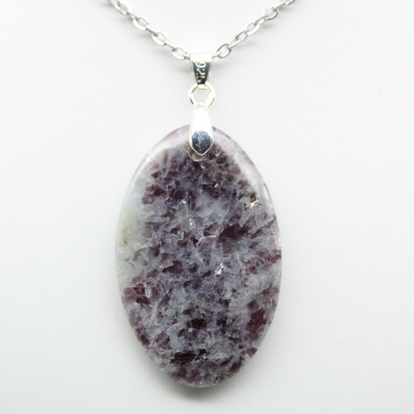 Lepidolite Oval Pendant