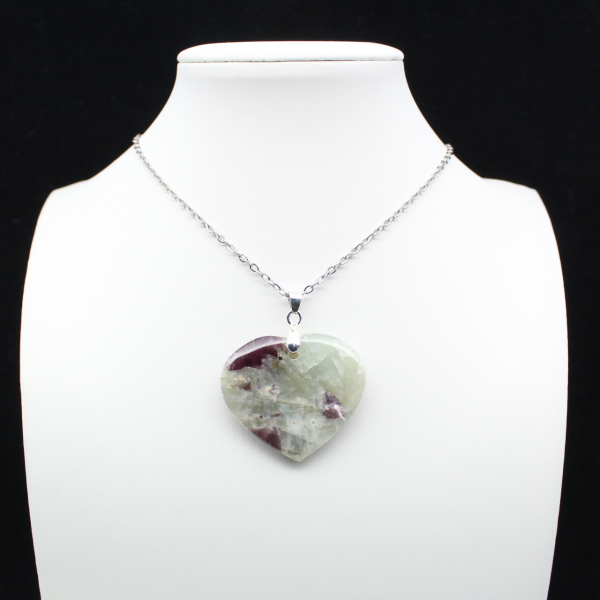 Lepidolite Heart Pendant