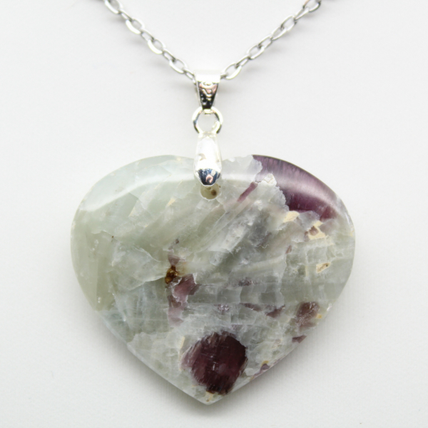 Lepidolite Heart Pendant