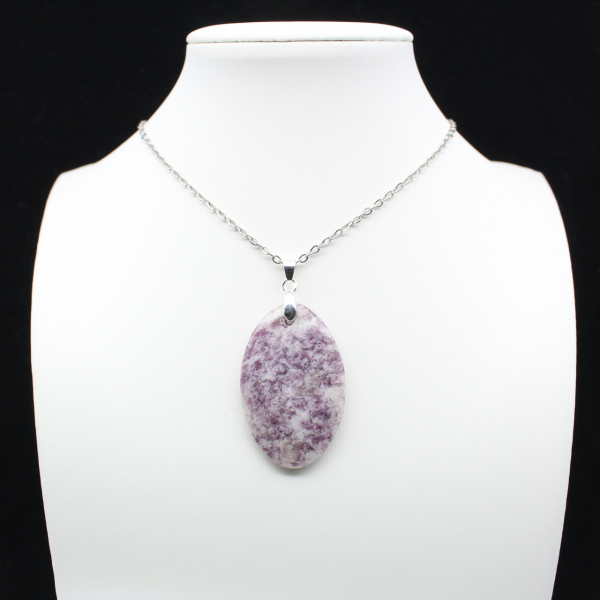 Lepidolite Oval Pendant