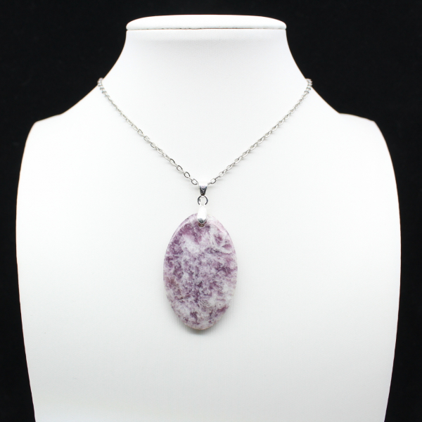 Lepidolite Oval Pendant