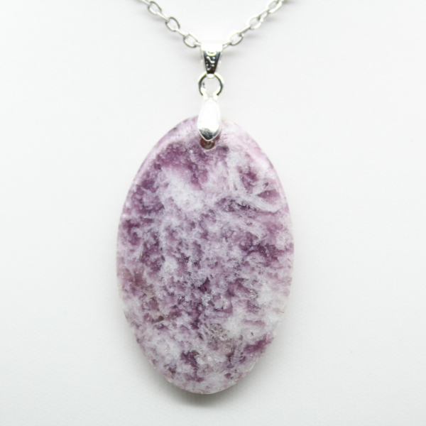 Lepidolite Oval Pendant