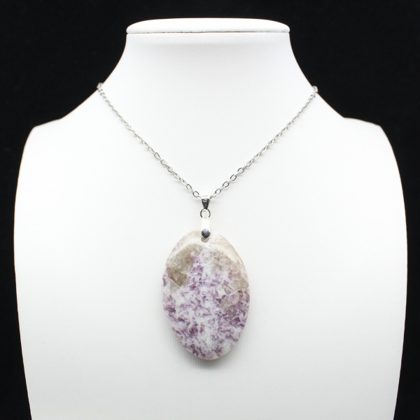 Lepidolite Oval Pendant