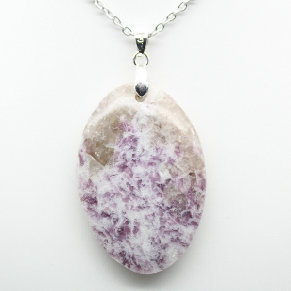 Lepidolite Oval Pendant