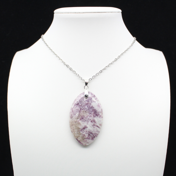 Lepidolite Oval Pendant