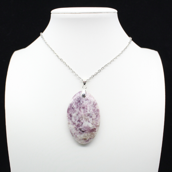 Lepidolite Oval Pendant