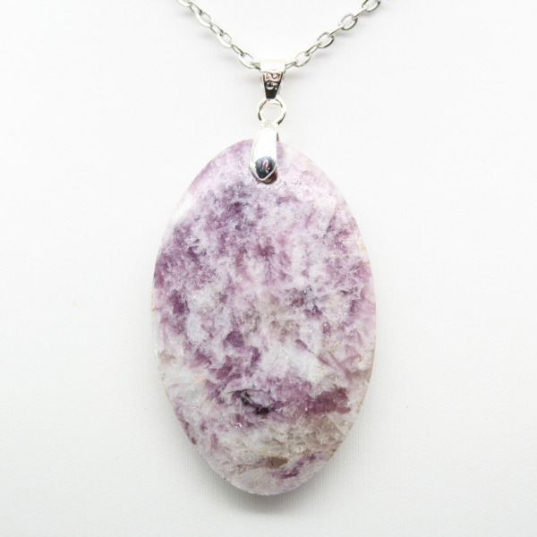 Lepidolite Oval Pendant