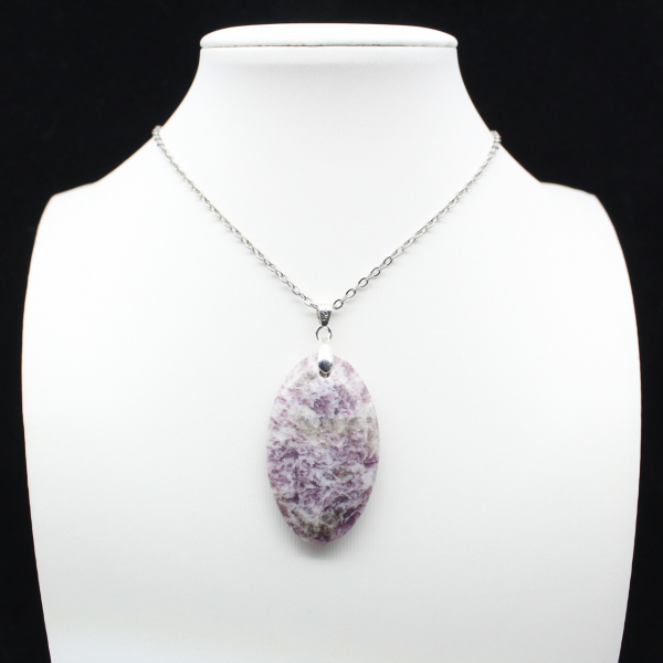 Lepidolite Oval Pendant