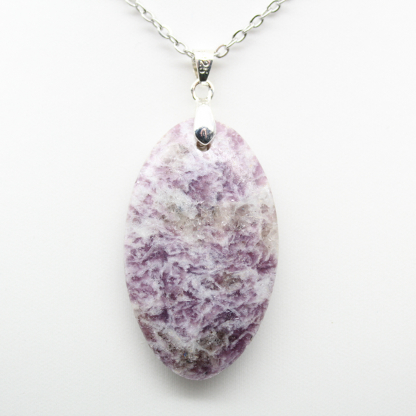 Lepidolite Oval Pendant