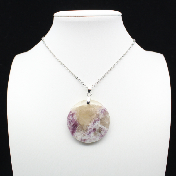 Lepidolite Round Pendant