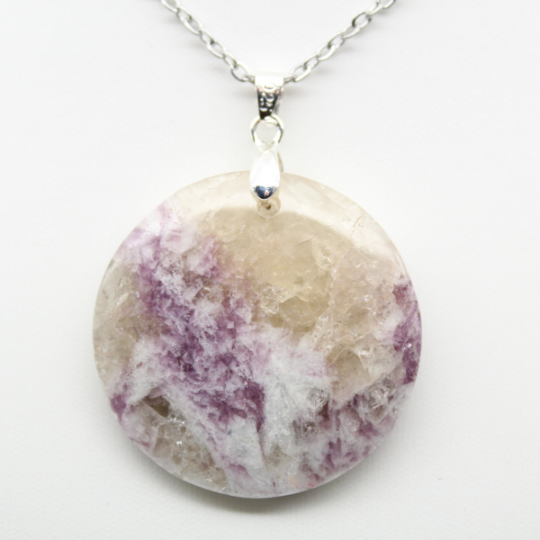 Lepidolite Round Pendant