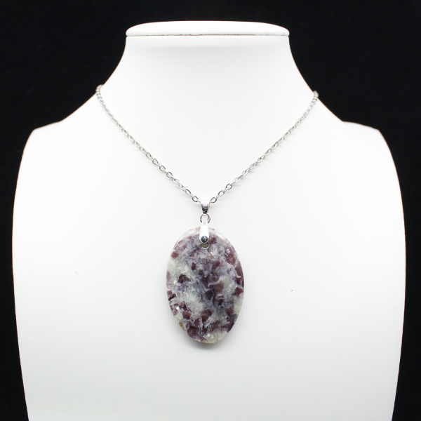 Lepidolite Oval Pendant