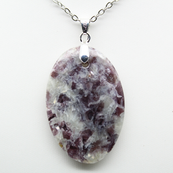 Lepidolite Oval Pendant