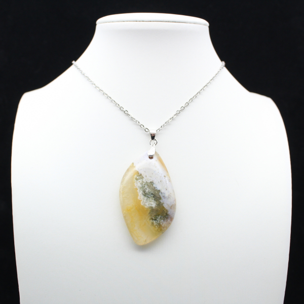 Orbicular Jasper Flame Pendant