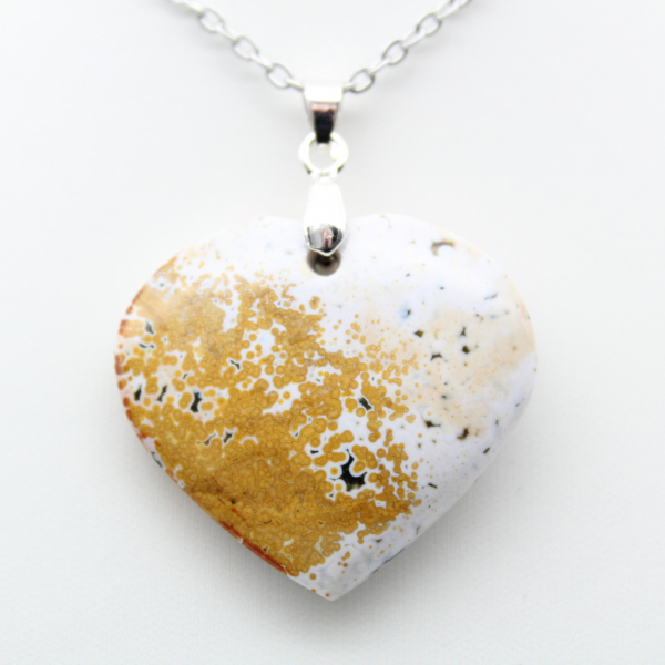 Orbicular Jasper Heart Pendant