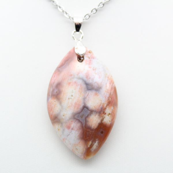 Orbicular Jasper Leaf Pendant