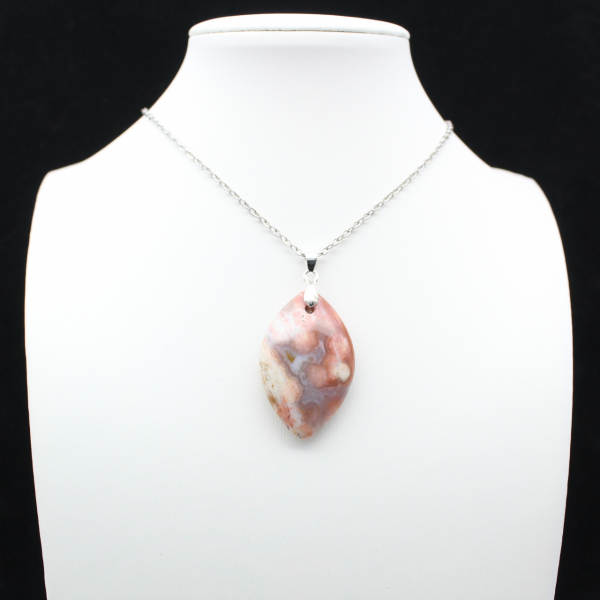 Orbicular Jasper Leaf Pendant