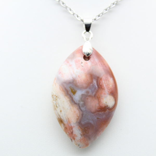 Orbicular Jasper Leaf Pendant