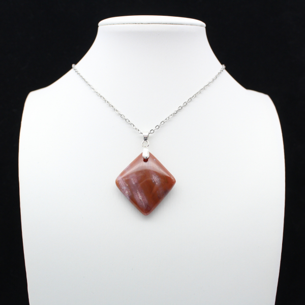 Orbicular Jasper Diamond Pendant