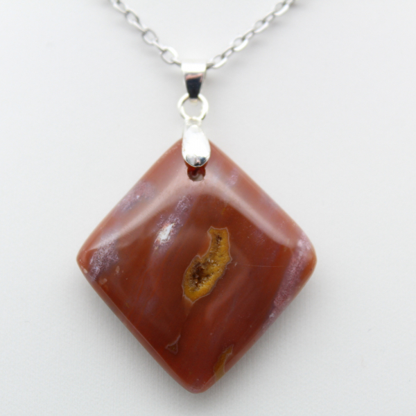 Orbicular Jasper Diamond Pendant