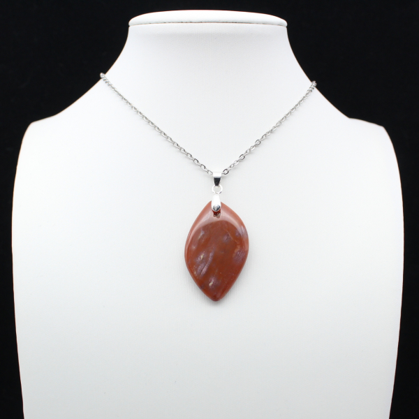 Orbicular Jasper Flame Pendant