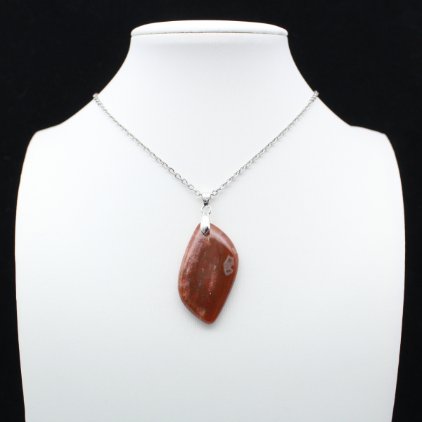 Orbicular Jasper Flame Pendant