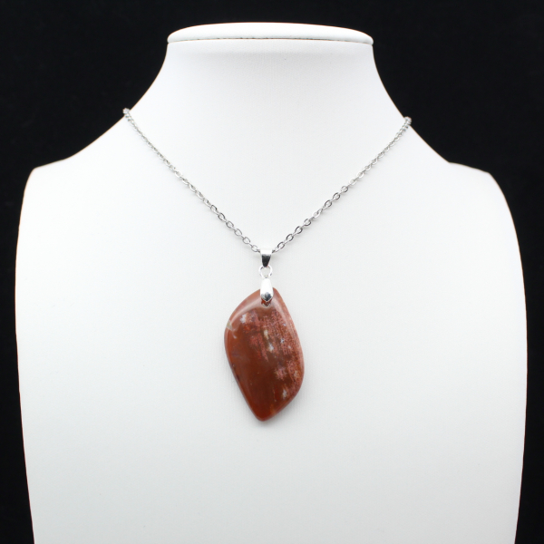 Orbicular Jasper Flame Pendant