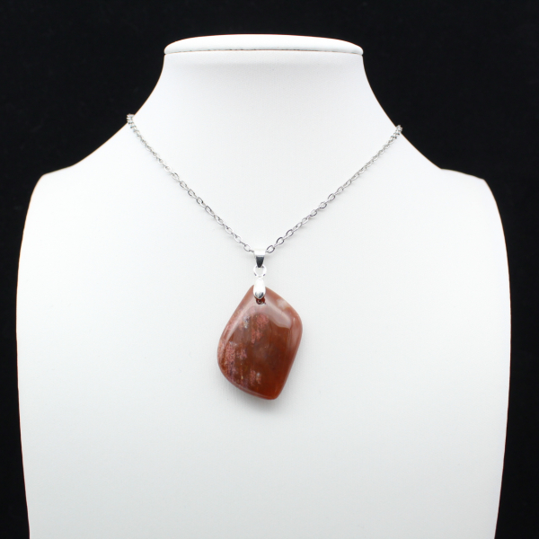 Orbicular Jasper Flame Pendant