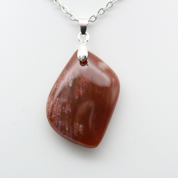 Orbicular Jasper Flame Pendant