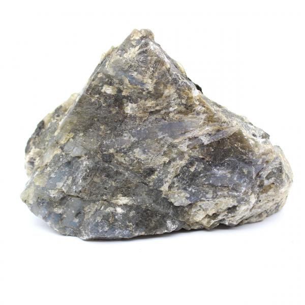 Natural Collectible White Labradorite, One-Sided Polished