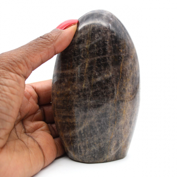Polished Black Microcline Stone