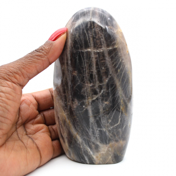 Polished Black Moonstone Rock