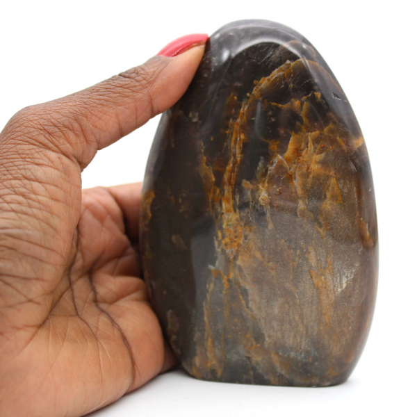 Natural Black Moonstone Rock