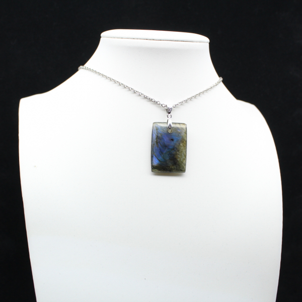 Labradorite rectangular pendant
