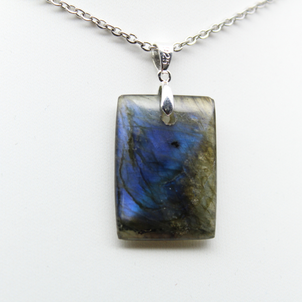Labradorite rectangular pendant