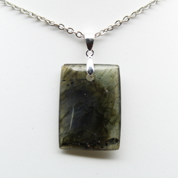 Labradorite rectangular pendant