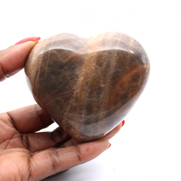 Black Moonstone Heart