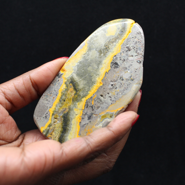 Smooth Stone Jasper Bumblebee Natural Ornament