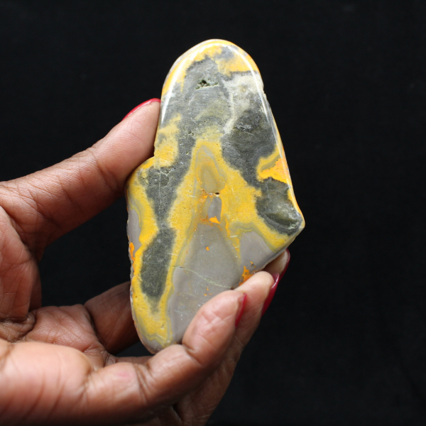 Polished Jasper Bumblebee Micro Coin