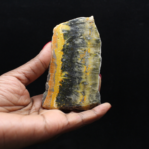 Polished compact specimen of Bumblebee Jasper
