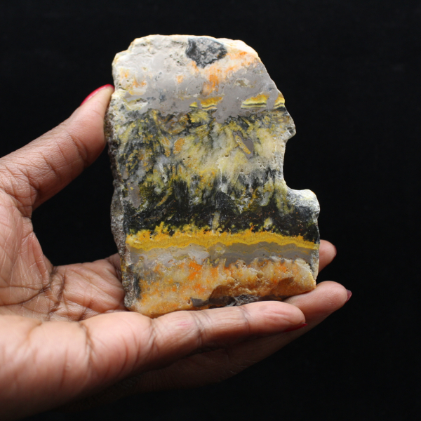 Decorative Jasper Bumblebee Plaque - 130g