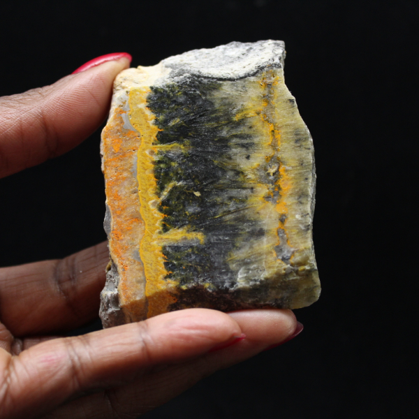 Small polished plaque of Bumblebee Jasper