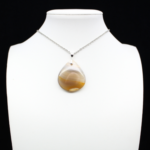 Banded agate pendant