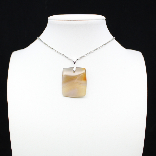 Banded agate pendant