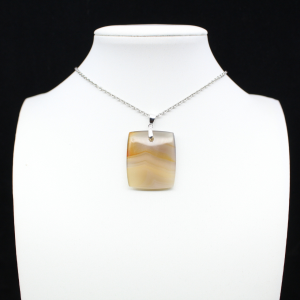 Banded agate pendant