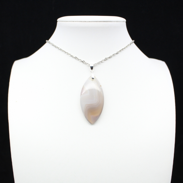 Banded agate pendant